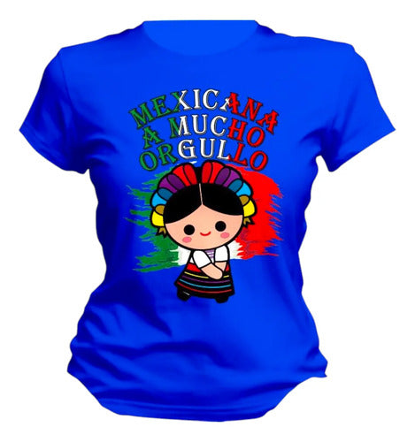 Playera Lele Muñeca Mexicana Patria Bandera Mexico Lele