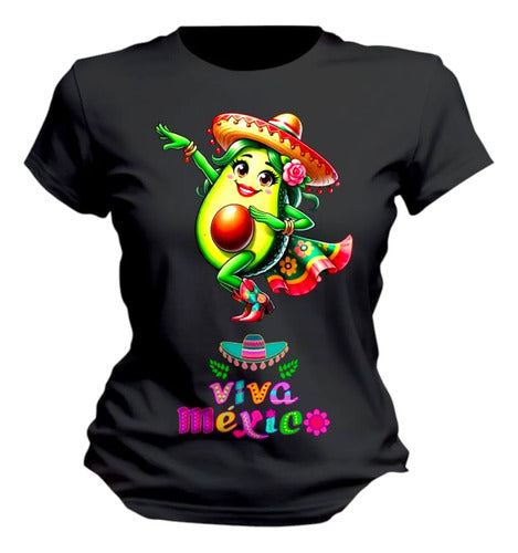 Playera 15 De Septiembre Taco Aguacate Mexico Fiestas