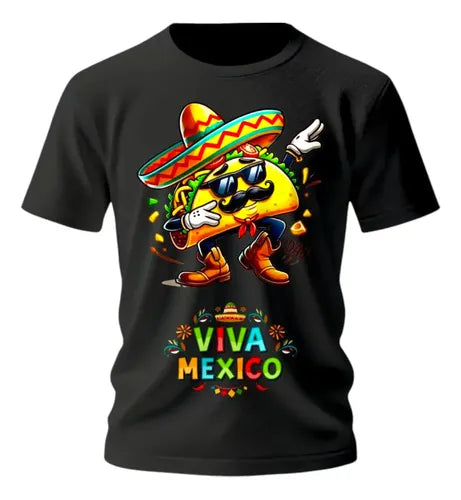 Playera 15 De Septiembre Taco Aguacate Mexico Fiestas Taco