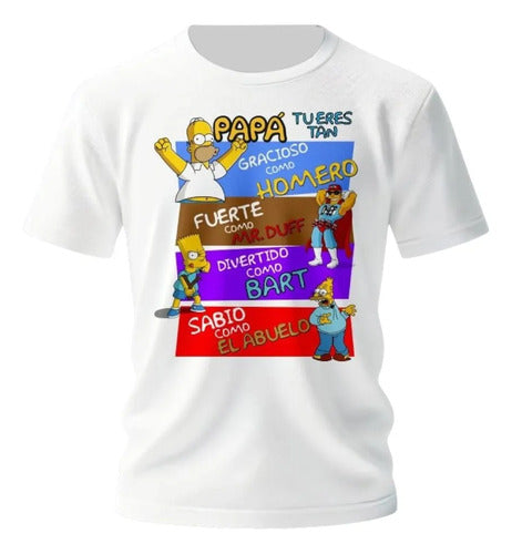 Playera Dia Del Padre Homero Simpson Papa Hijo Personaliza