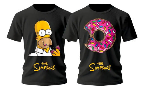 Duo Playera Homero Simpson Dona Duff Cerverza
