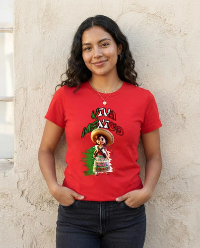 Playera Charro Charra Viva Mexico Bandera Fiestas Charra