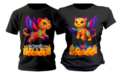 Duo Playeras Alebrijes Dia De Muertos Halloween Personaliza