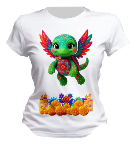 Playera Dia De Muertos Tortuga Alebrije Tortuga