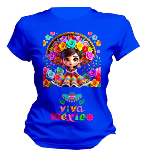 Playera Adelita Flores Mexicana15 De Septiembre Mujer