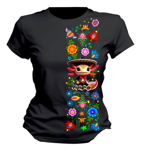 Playera Ajolote Ranchero Mexicano Todas Las Tallas Mujer