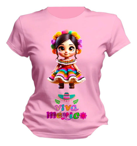 Playera Adelita Flores Mexicana15 De Septiembre Mujer