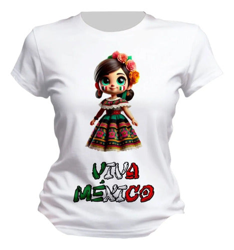 Playera Adelita Flores Mexicana15 De Septiembre Mujer