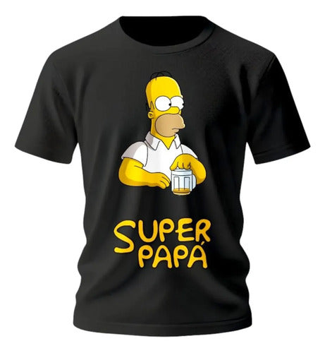 Playera Super Papa Simpson Papa Abuelo Personaliza