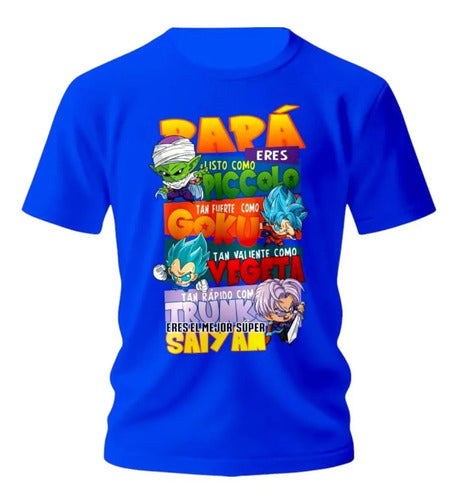 Playera Dia Del Padre Frase Papa Hijo Personajes Personaliza