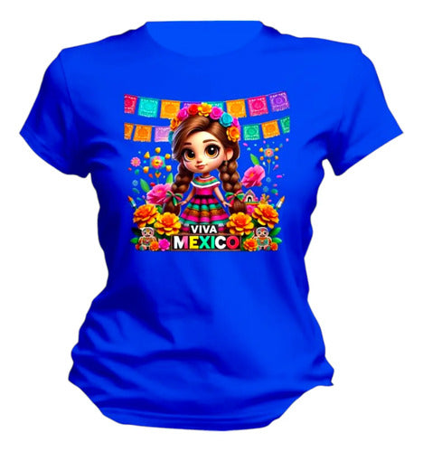 Playera Adelita Flores Mexicana15 De Septiembre Mujer