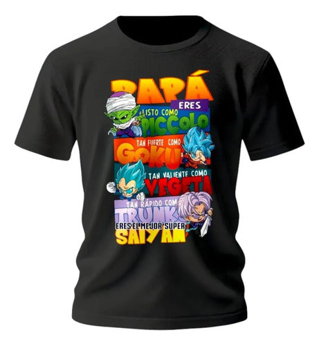 Playera Dia Del Padre Frase Papa Hijo Personajes Personaliza
