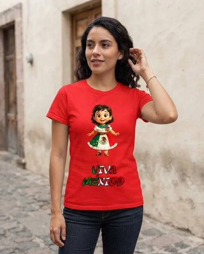 Playera Viva Mexico Adelita 15 De Septiembre Mujer Vestido