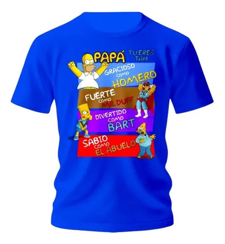 Playera Dia Del Padre Homero Simpson Papa Hijo Personaliza