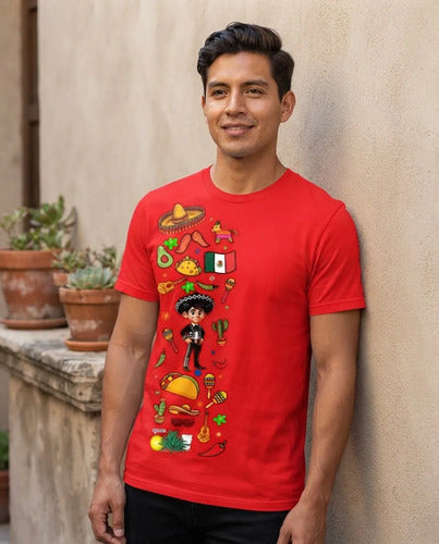 Playera Mexicana 15 De Septiembre Tematica Mariachi Charro