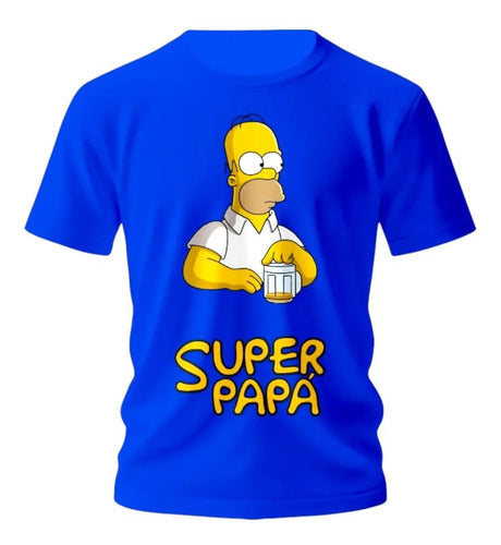 Playera Super Papa Simpson Papa Abuelo Personaliza