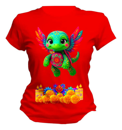 Playera Dia De Muertos Tortuga Alebrije Tortuga