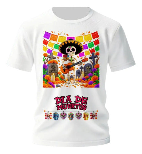 Playera Esqueleto Catrina Dia De Muertos Halloween