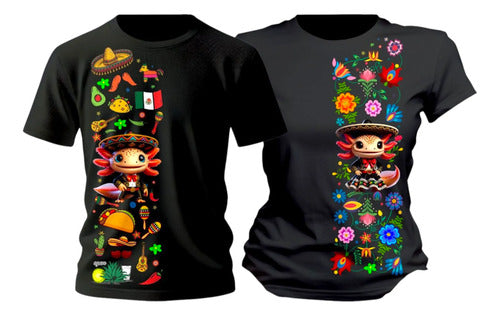 Duo Playeras Conjunto Pareja Tematica 15 Septiembre Mexico