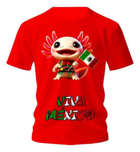 Playera 15 De Septiembre Ajolote Mexicano Mariachi Unisex