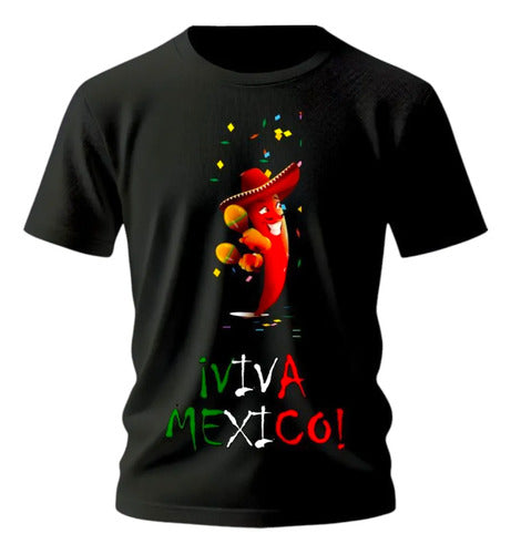Playera 15 De Septiembre Meriachi Taco Sombrero Fiestas