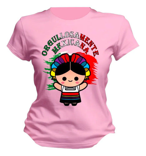 Playera Lele Muñeca Mexicana Patria Bandera Mexico Lele