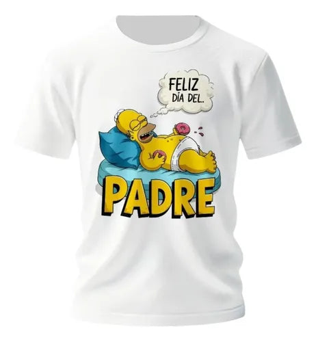 Playera Dia Del Padre Super Papa Homero Personaliza