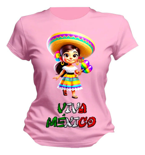 Playera Niño Niña 15 De Septiembre Personaliza Jovencita