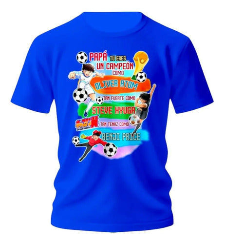Playera Dia Del Padre Supercampeones Papa Hijo Personaliza