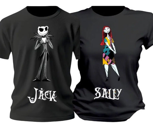 Duo Playeras El Extraño Mundo De Jack Sally Personaliza