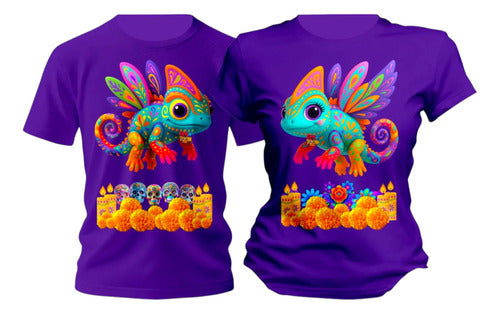 Duo Playeras Alebrijes Dia De Muertos Halloween Personaliza