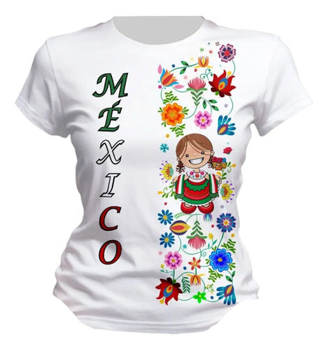 Playera Adelita Lele Adelita Flores Fiestas Patrias Adelita