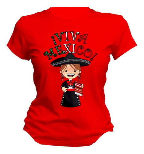 Playera Lele Adelita Viva Mexico 15 De Septiembre Mujer