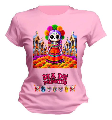 Playera Calaverita Catrina Dia De Muertos Tematica Catrina