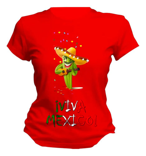 Playera 15 De Septiembre Meriachi Taco Sombrero Fiestas