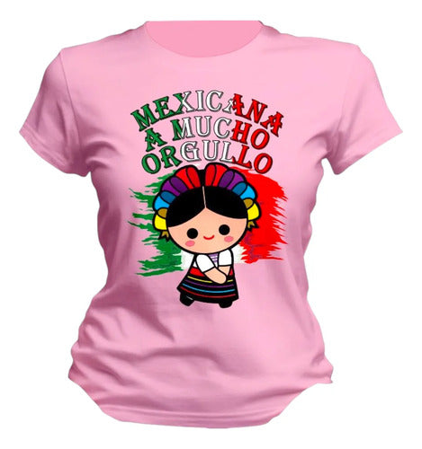 Playera Lele Muñeca Mexicana Patria Bandera Mexico Lele
