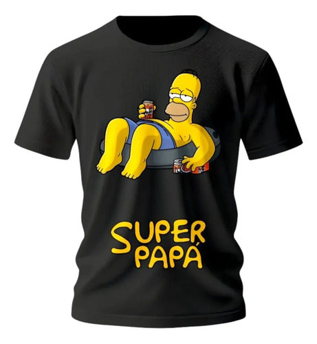 Playera Super Papa Simpson Papa Abuelo Personaliza