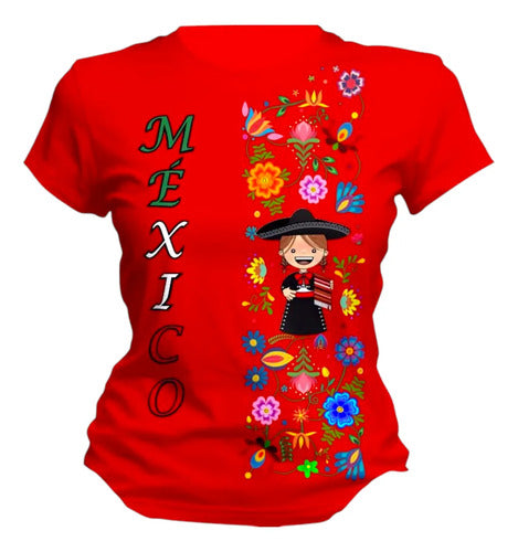 Playera 15 De Septiembre Tradicional Mexicana Adelita