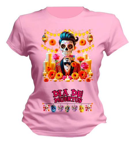 Playera Catrin Y Catrina Dia De Muertos Mexicanos Catrin