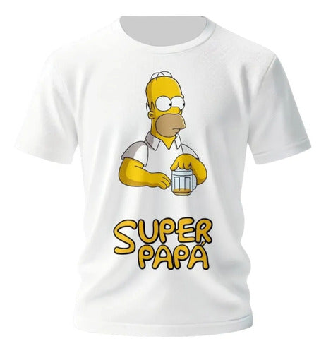 Playera Super Papa Simpson Papa Abuelo Personaliza