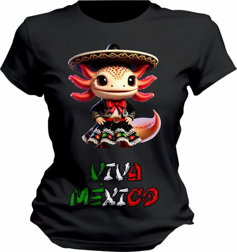 Playera 15 De Septiembre Ajolote Mexicano Mariachi Unisex