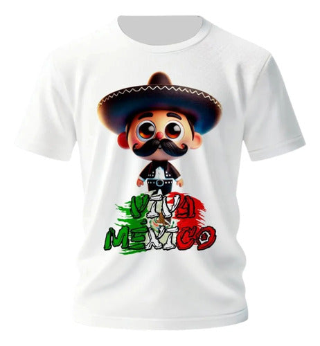 Playera Para Duo Charro Fiestas Patrias Mexicano Pistachio