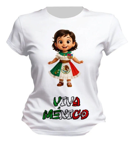 Playera Viva Mexico Adelita 15 De Septiembre Mujer Vestido
