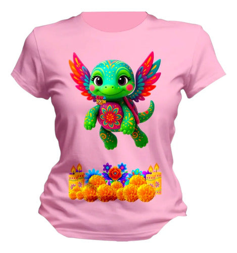 Playera Dia De Muertos Tortuga Alebrije Tortuga