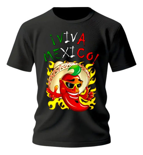 Playera 15 De Septiembre Meriachi Taco Sombrero Fiestas
