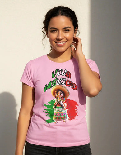 Playera Charro Charra Viva Mexico Bandera Fiestas Charra