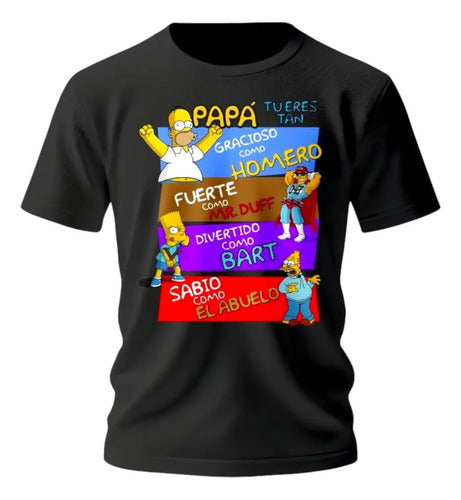 Playera Dia Del Padre Homero Simpson Papa Hijo Personaliza