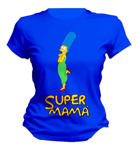 Playera Lisa Marge Simpson Super Mama Hija Personaliza
