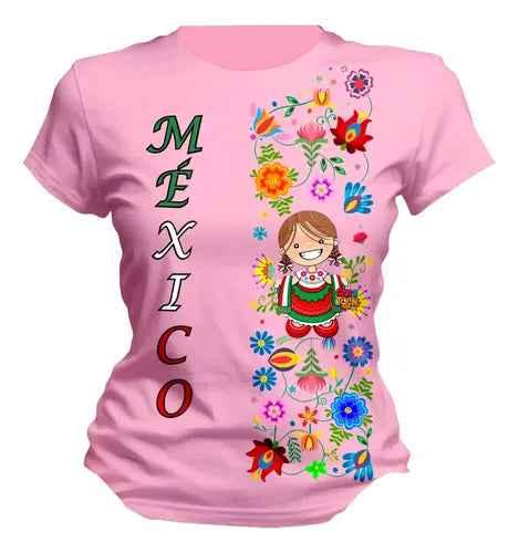 Playera Adelita Lele Adelita Flores Fiestas Patrias Adelita