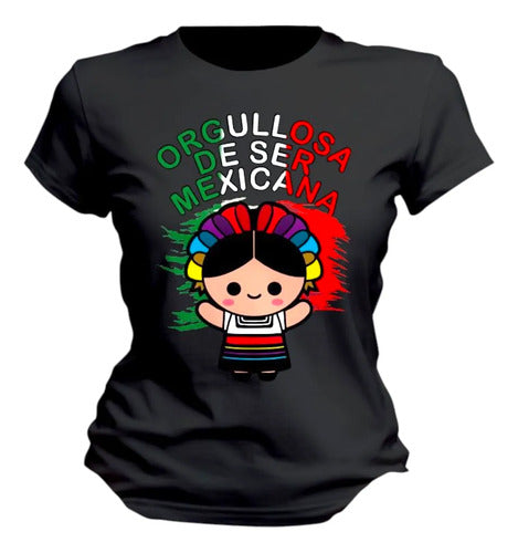 Playera Lele Muñeca Mexicana Patria Bandera Mexico Lele